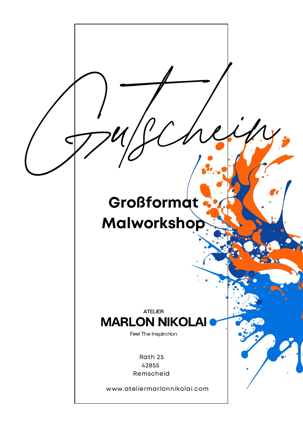 Gutschein Großformat Malworkshop