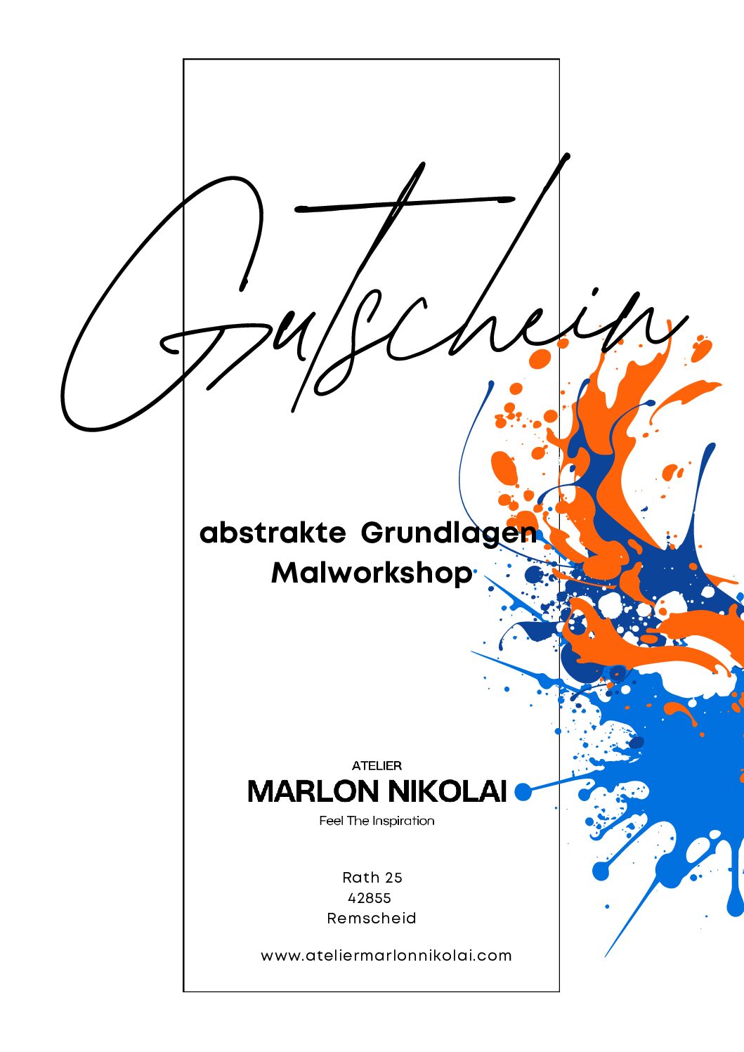 Gutschein abstrakte Grundlagen Malworkshop