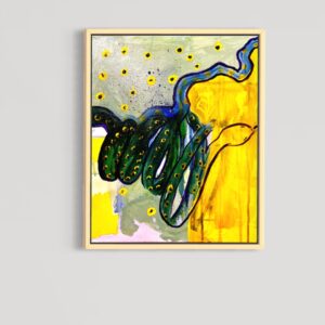 Schlange im Sonnenblumenfeld